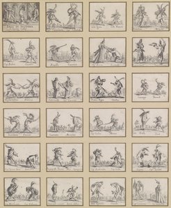 Balli di Sfessania (Napolitaanse dansen) door Jacques Callot